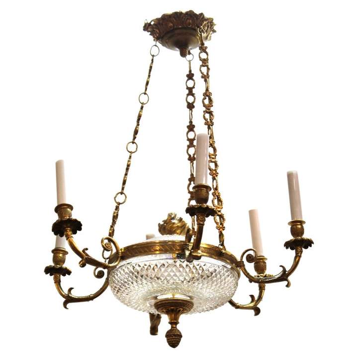 FRENCH EMPIRE REVIVAL STYLE CHANDELIER 3c5265