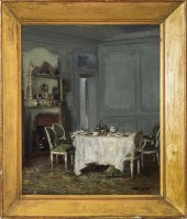 BERGERET INTERIOR OF A DINING ROOM