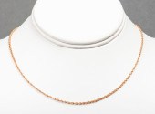 14K ROSE GOLD ROPE CHAIN NECKLACE 14K