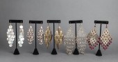 CHANDELIER EARRING GROUP, 5 PAIRS Group