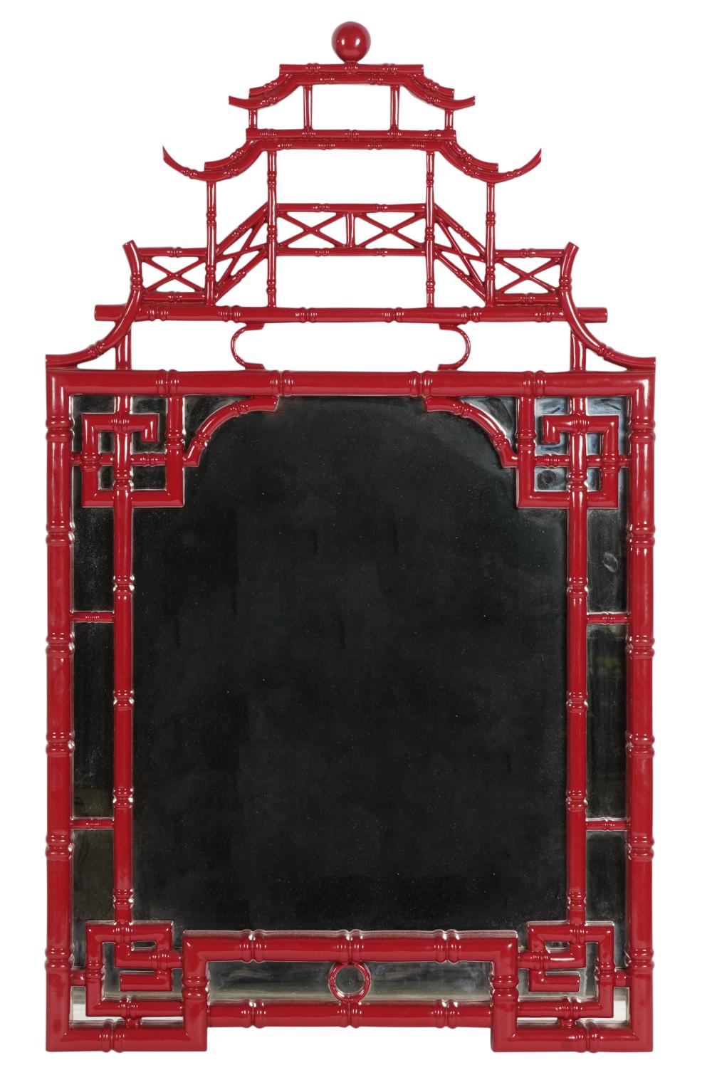 CHINOISERIE RED LACQUERED FAUX 3c809a