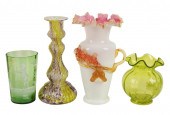 GROUP OF VICTORIAN ART GLASSGroup of