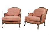 PAIR OF LOUIS XV-STYLE BERGèRES WITH