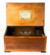 SWISS MUSIC BOX 19th century, rosewood