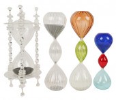 COLLECTION OF GLASS HOURGLASSESCollection