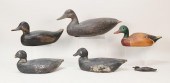 LOT OF DUCK DECOYSLot of carved wood