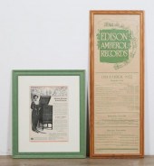 2 EDISON FRAMED ADVERTISEMENTS 1900S2