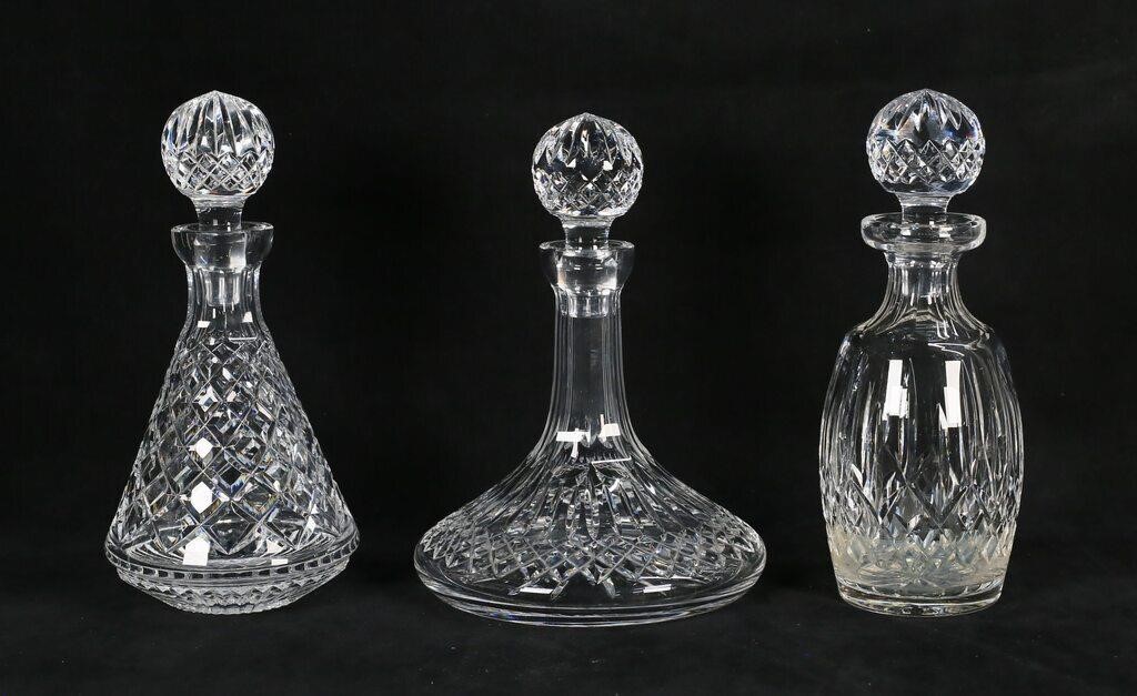 3 WATERFORD CRYSTAL DECANTERS3 3c8762