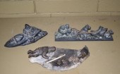 Three vintage Inuit stone carvings/sculptures,