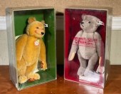 Two vintage Steiff bears in original