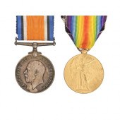 WWI, pair, British War Medal and Victory