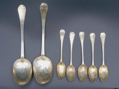 (7) AMERICAN COIN SILVER SPOONS. 18TH-CENTURY.