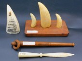 (4) SCRIMSHAW AND NAUTICAL ITEMS. 20TH