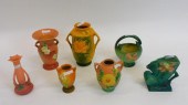 (7) PIECES OF ROSEVILLE POTTERY. TO