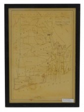 HAND DRAWN MAP OF RHODE ISLAND. PRE-1860.