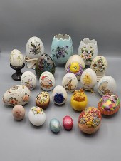 22 Vintage Decorative Eggs, probably