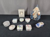Group of Porcelain Boxes and More. Group