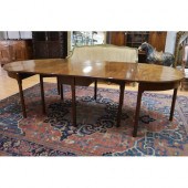 Antique George III mahogany D-end dining