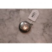 Antique silver compact pendant with