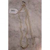 Graduated fresh water seed pearl necklace