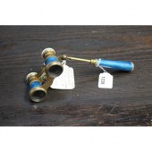 French antique opera glasses in blue