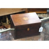 Antique slope top stationary box, central