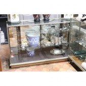 Antique display cabinet, nickel plated