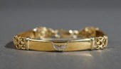 18-KARAT YELLOW-GOLD AND DIAMOND BRACELET