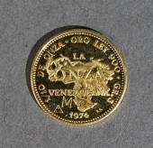 BOLIVIAN 1974 ONZA GOLD COIN, 1.9 DWTBolivian