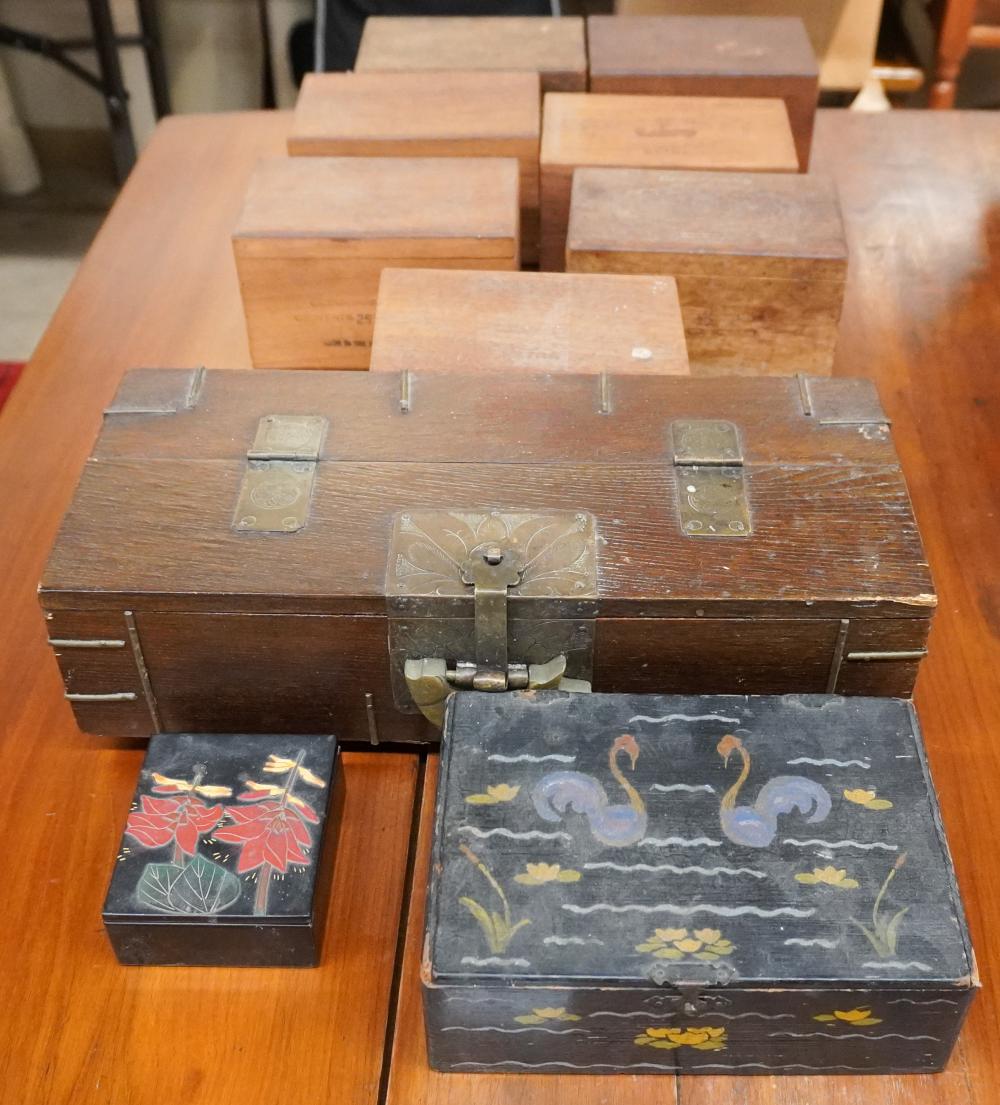 COLLECTION OF ASSORTED WOOD BOXES