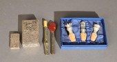 GROUP OF SILVER ARTICLES INCLUDING LIGHTER,
