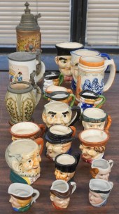 COLLECTION OF ASSORTED TOBY MUGS AND