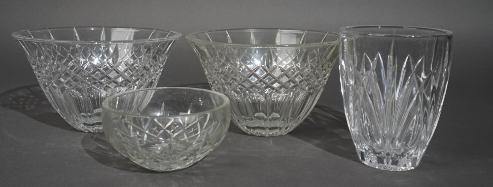 THREE WATERFORD CRYSTAL BOWLS AND 3c710b