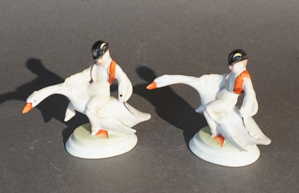 TWO HEREND PORCELAIN FIGURINES