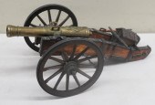 MIXED METAL MODEL CANNON, L: 15 IN.