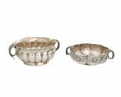 TWO MEXICAN SILVER SERVING DISHESTwo