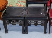 A PAIR OF CHINESE HONGMU END TABLES