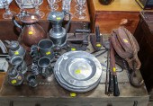 SELECTION OF PEWTER, COPPER & OTHER