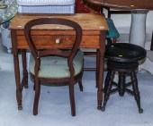 VICTORIAN PIANO STOOL & OTHER FURNITURE