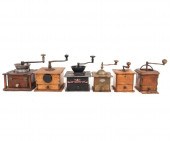 Six box coffee grinders including on