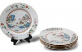 SIX CHINESE EXPORT FAMILLE ROSE DISHES,