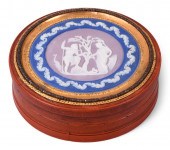 WEDGWOOD LACQUER SNUFF-BOX AND COVER