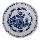 ENGLISH DELFTWARE BLUE AND WHITE EARTHENWARE