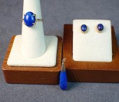 LAPIS AND GOLD RING, PENDANT AND EARRINGSLAPIS