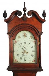 Jacob Fry Walnut Chippendale Tall Clock,