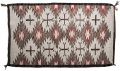Wool Navajo rug, diamond & cross design,
