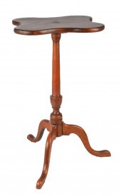 Cherry Federal Candlestand, 4 leaf clover