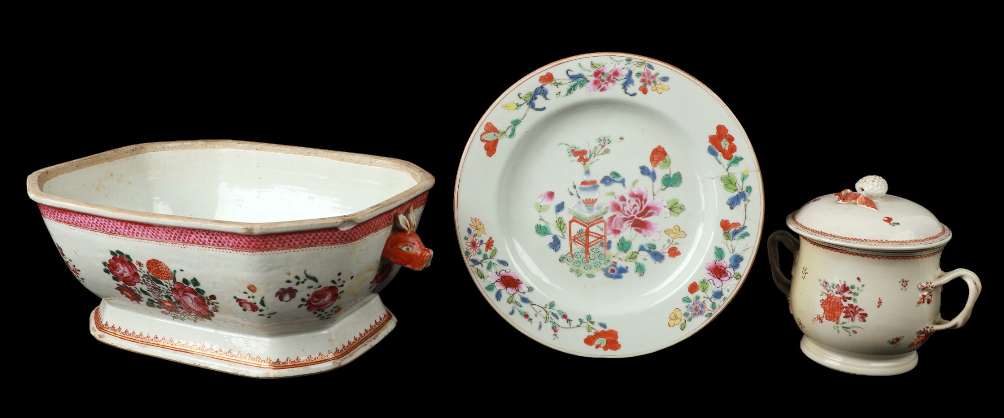(3) Pcs Chinese export porcelain,