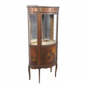 French style bowfront display cabinet,