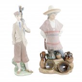 (2) Porcelain Lladro figurines to include